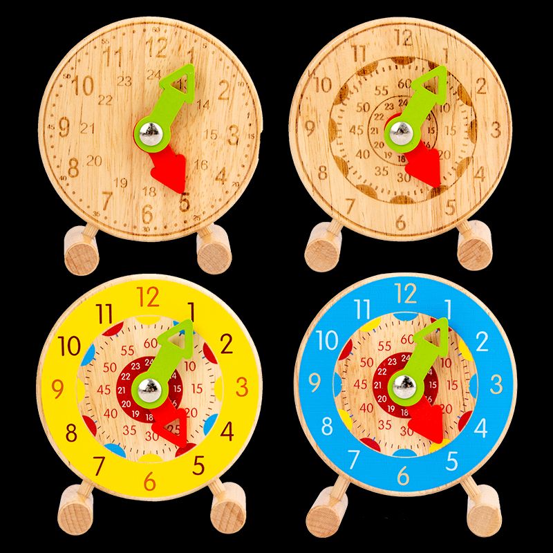 The wooden toy round cognitive hour clock is highly entertaining with rich colors. It helps cultivate logical thinking ability. It is a parent-child game that exercises hand-eye coordination. It is an early education and enlightenment toy that accompanies your growth Item Picture