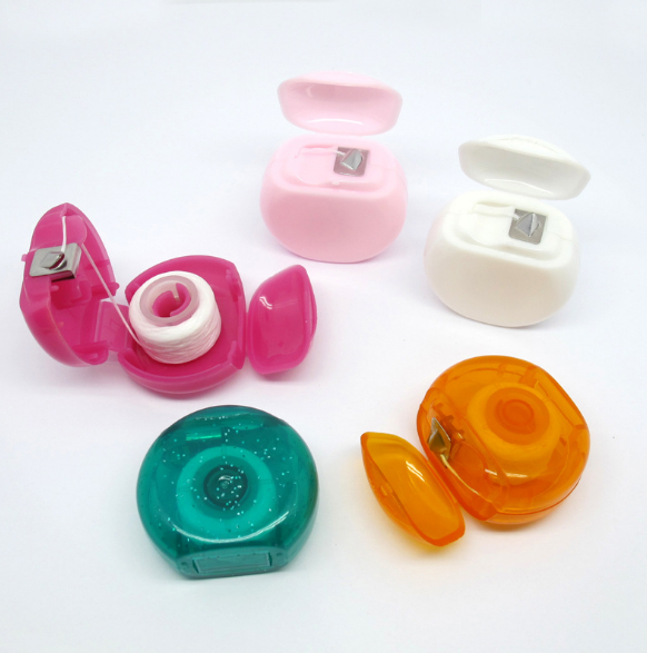 Small round box 4 vacuum-formed polyester dental floss detail image 4