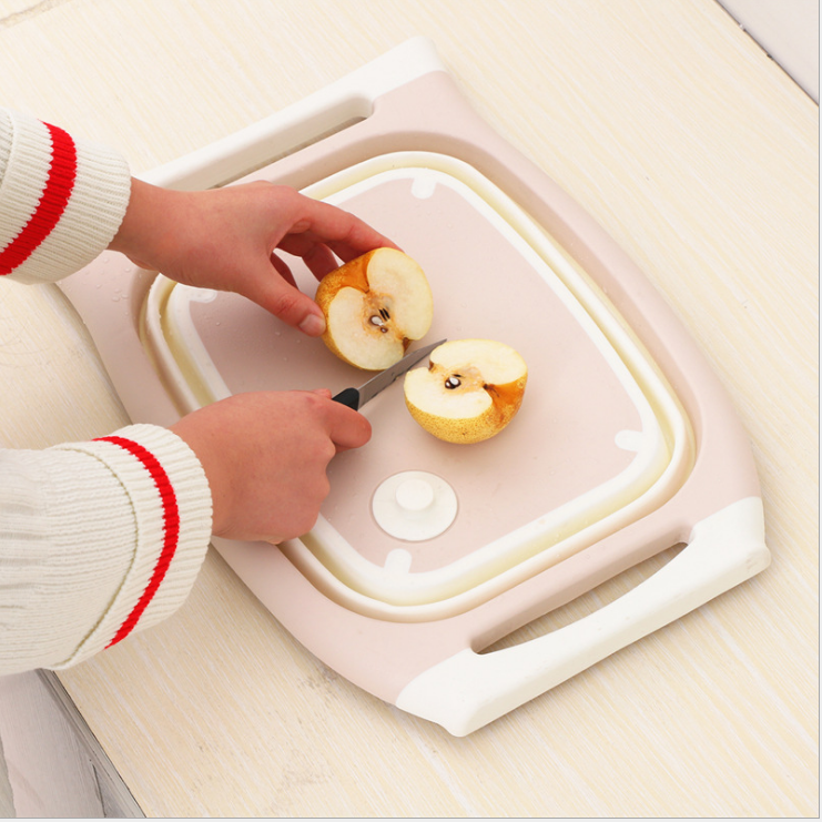 Foldable cutting board travel portable basin detail image 2