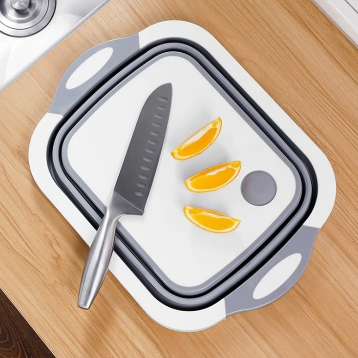 Foldable cutting board travel portable basin detail image 4