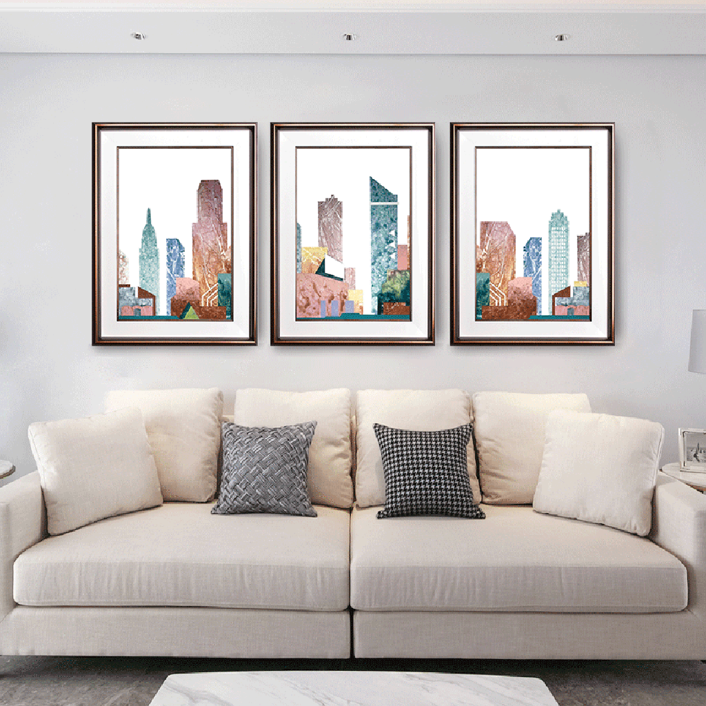 Porcelain painting city impression