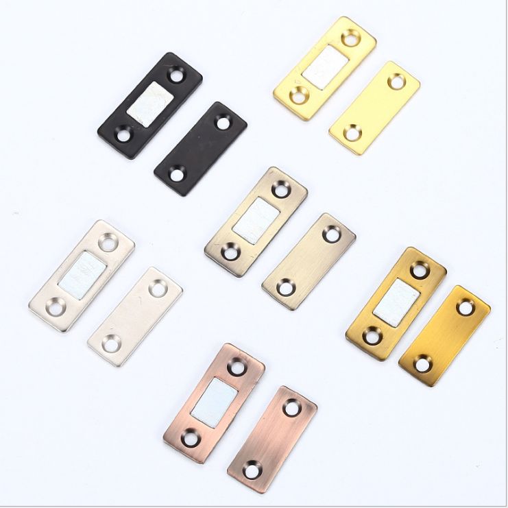 Non-perforating invisible door Wafer magnetic push-pull clothing cabinet hidden door suction accessories
