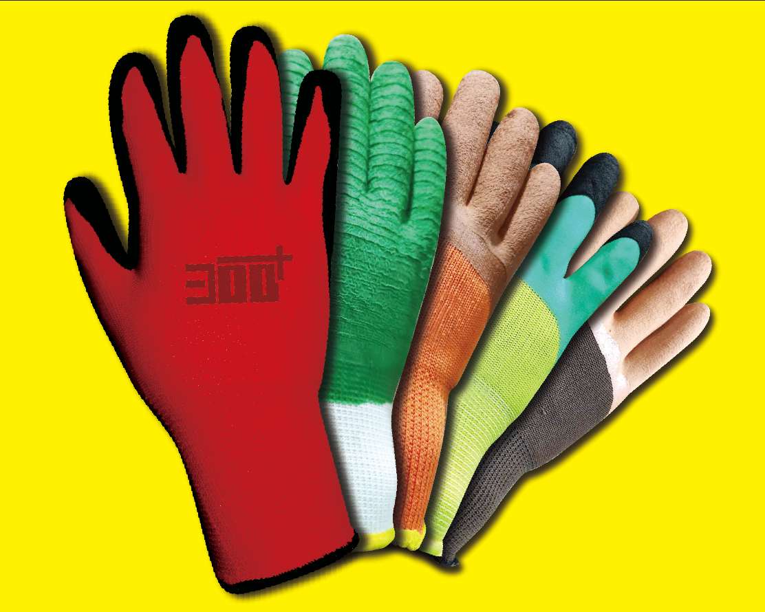 十三针荧光绿透气加强指乳胶劳保手套劳动保护劳动工作保护双手工作手套详情图2