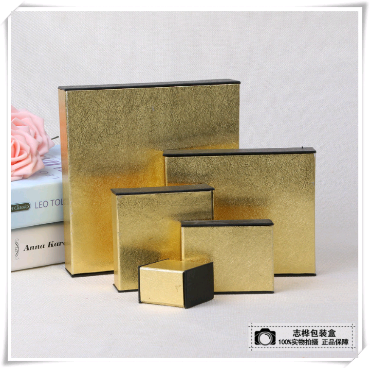 Gold gift box Creative high-end gift jewelry box