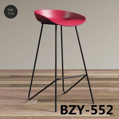 吕字家具-北欧现代吧台椅简约时尚酒吧椅吧凳靠背高脚凳网红吧台凳