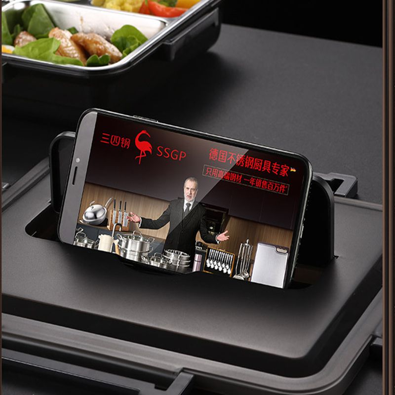 Stainless steel lunch box lunch box Students canteen lunch box Office lunch 304 insulated lunch box Application Scenario