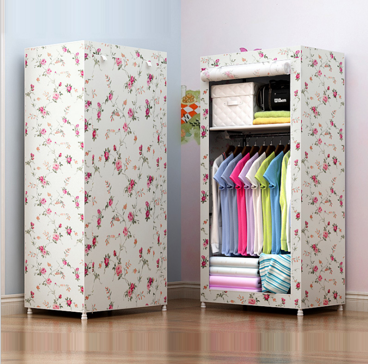 加厚钢管牛津布衣柜详情图2