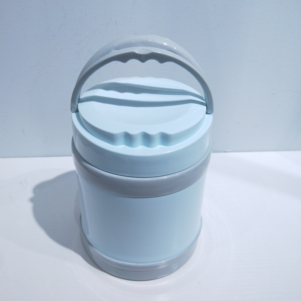 T07-8872不锈钢保温饭盒 便携式提手保温桶 便当盒塑料餐具详情图1