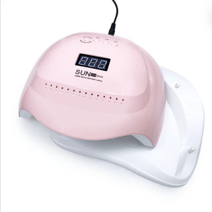 跨境新款108W双光源美甲光疗机SUN Z19PLUS智能感应指甲烘干机