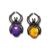 Gem spider ring toy Halloween Decoration items 2-piece set
