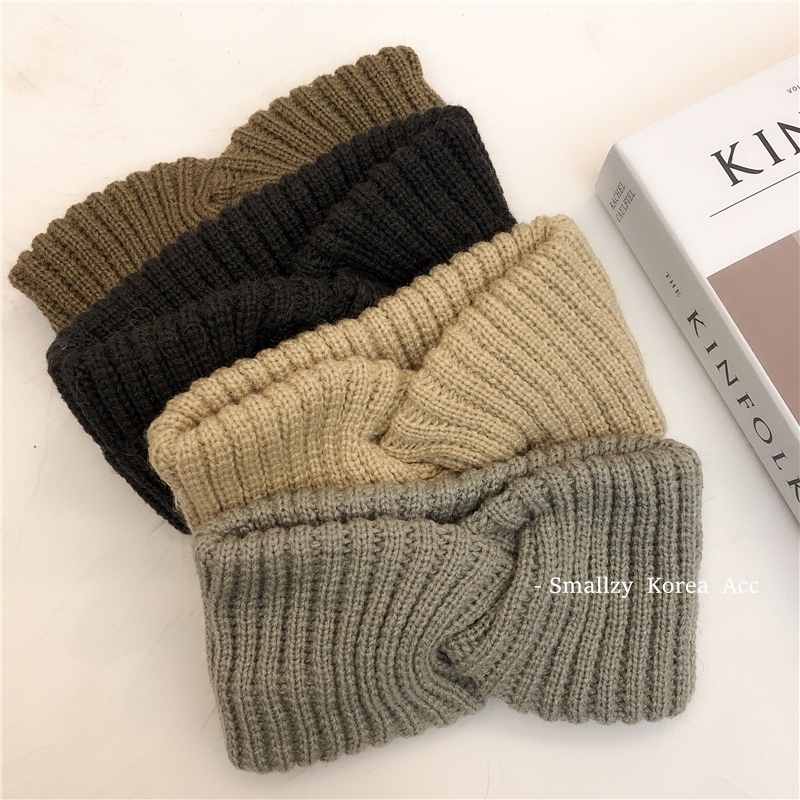 Knitted wool headband web red face towel 380