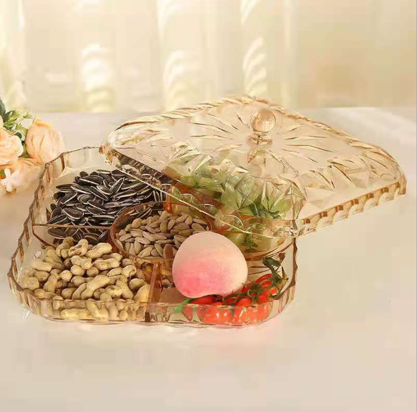 Transparent acrylic dried fruit plate detail image 2
