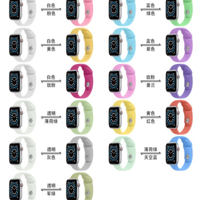 Fashion sports silicone watch with rubber bracelet an adult body does not fade