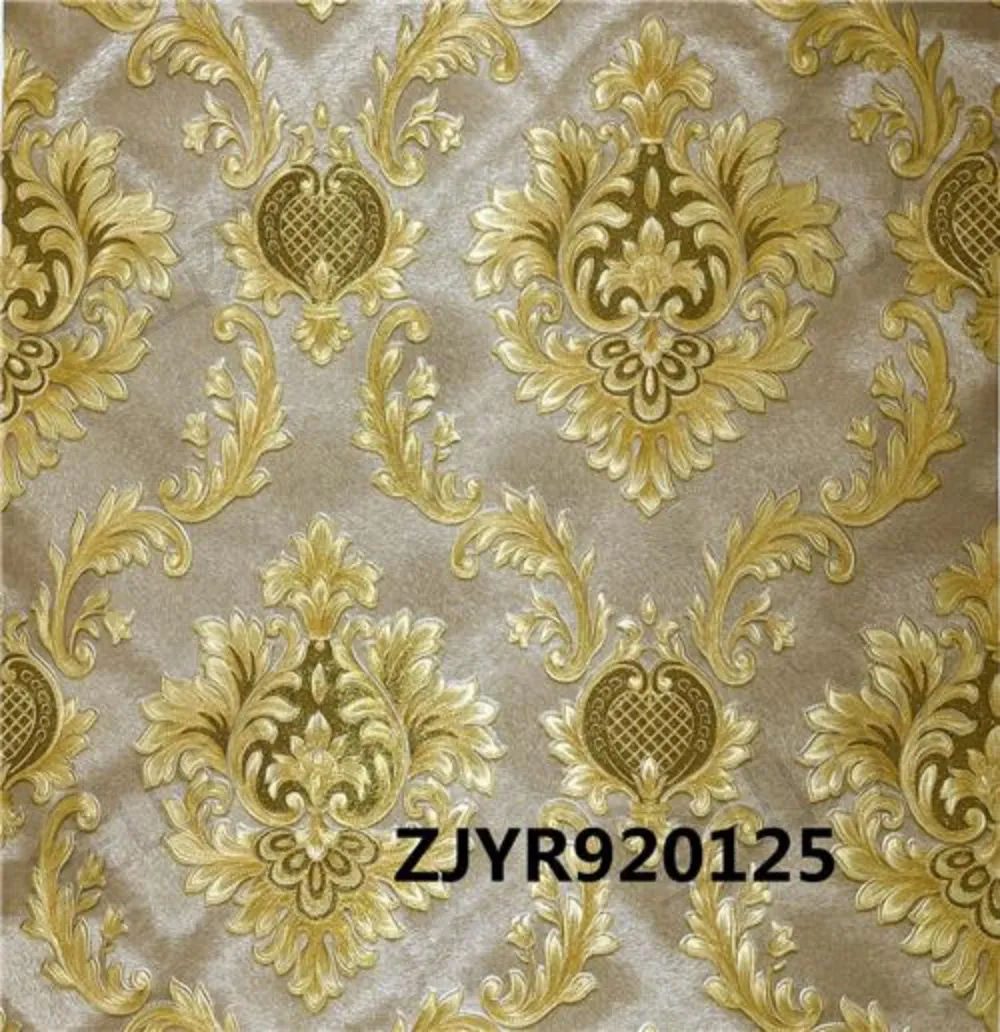 Brown-brown 3D European-style relief wallpaper for bedrooms, living rooms, hotel projects, luxurious court-style large flower background wall paper detail image 3