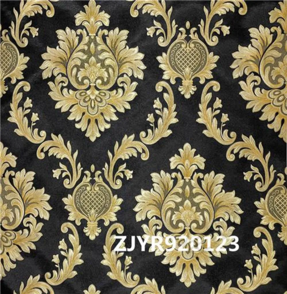 Brown-brown 3D European-style relief wallpaper for bedrooms, living rooms, hotel projects, luxurious court-style large flower background wall paper detail image 2