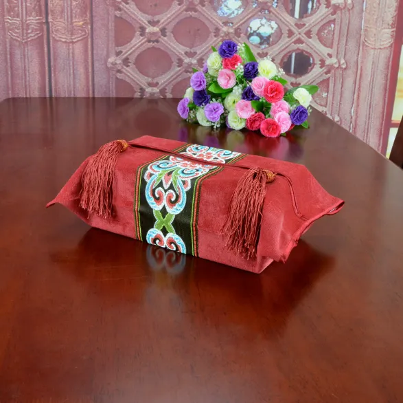 A new classical modern home fabric decoration tissue cover detail image 2