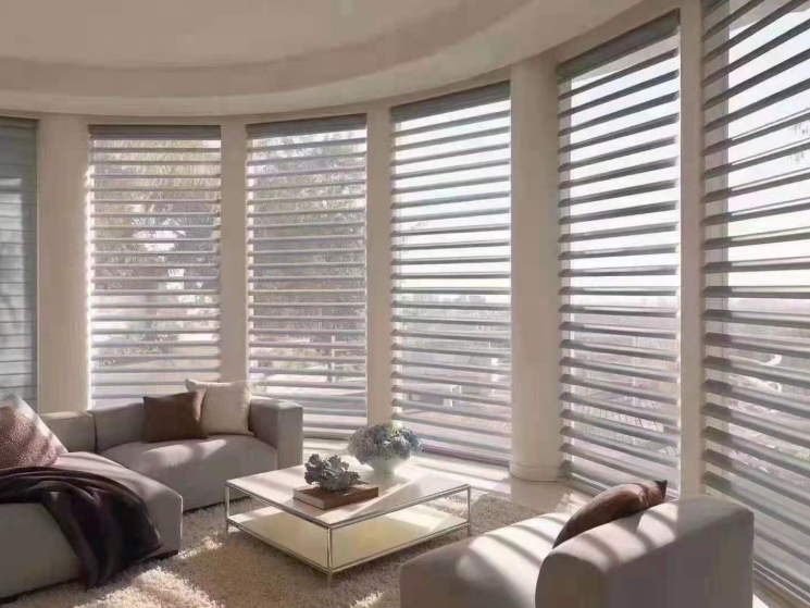 韩式香格里拉帘柔纱帘遮光卧室客厅卫生间百叶窗帘办公室卷帘详情图2