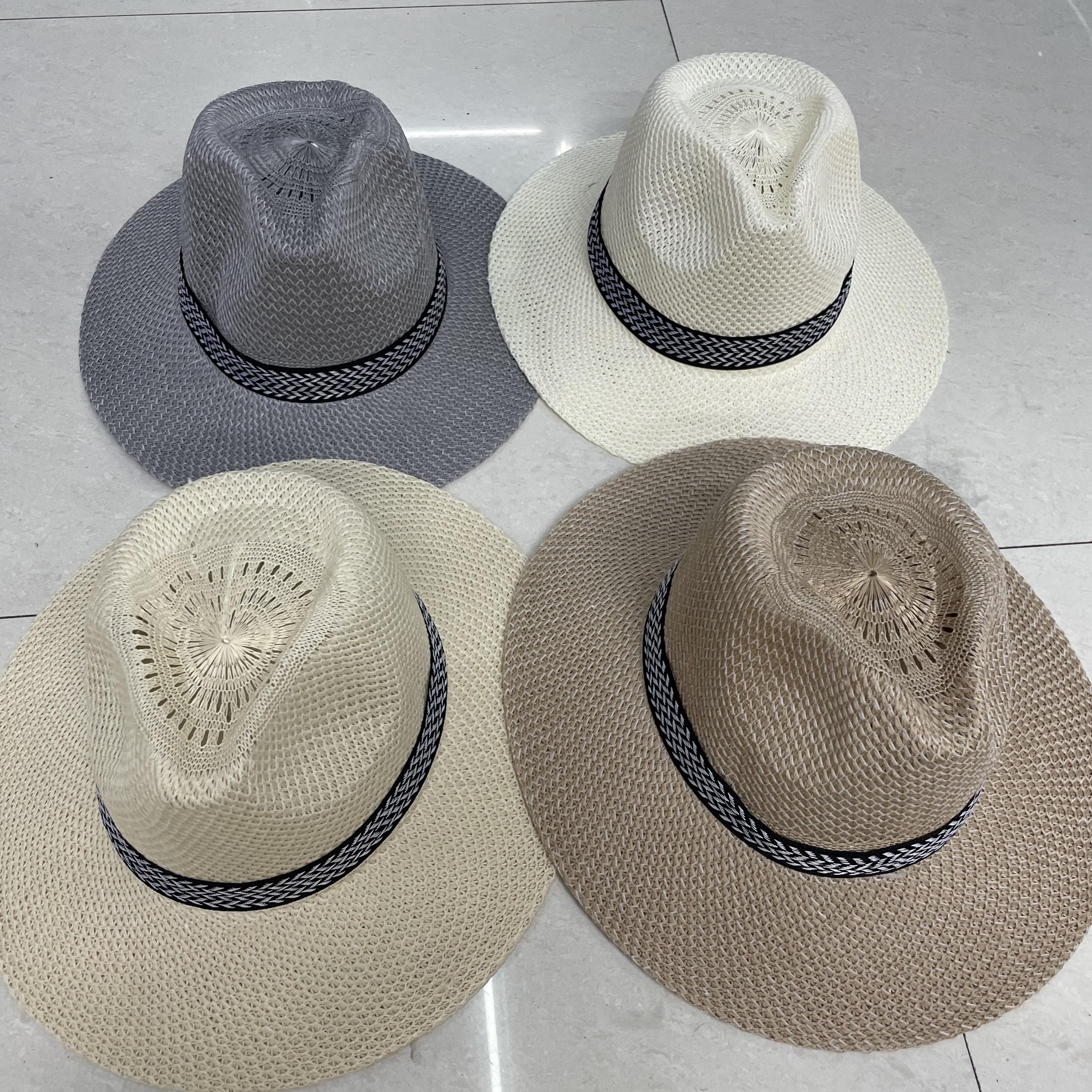 Classic Style Small Top Hat Outdoor Casual Beach Sun Protection Fashion Triangle Flower Translucent details Picture