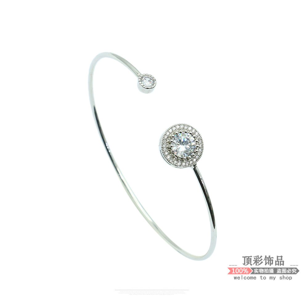 High-grade exquisite superflash zircon pull bracelet for women bracelet girls all open bracelet 12
