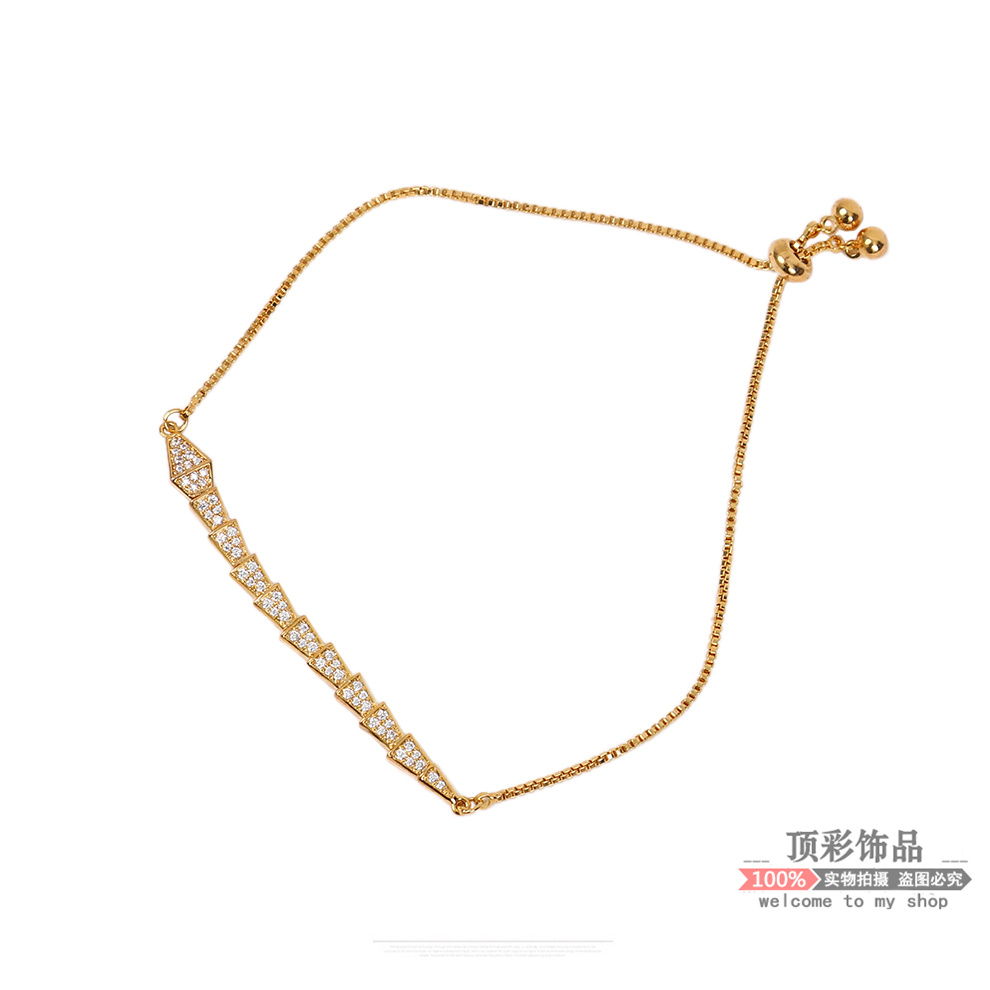 High-grade exquisite superflash zircon pull bracelet for women bracelet girls all open bracelet 3