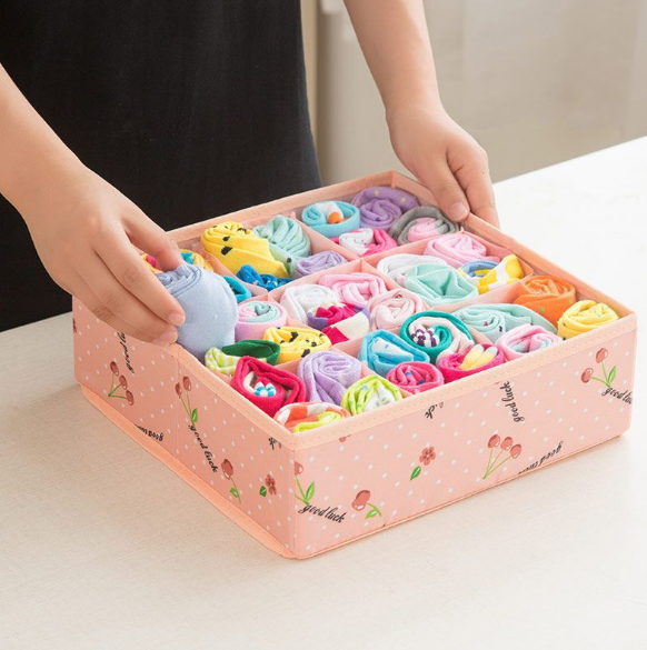 A raised drawer-type storage box for socks, underwear and undergarments detail image 3