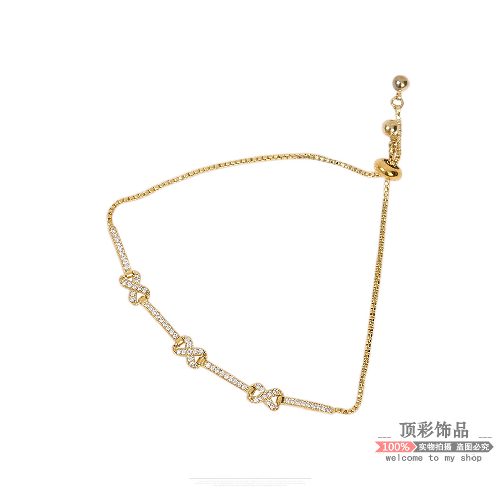 High-grade exquisite superflash zircon pull bracelet for women bracelet girls all open bracelet 4