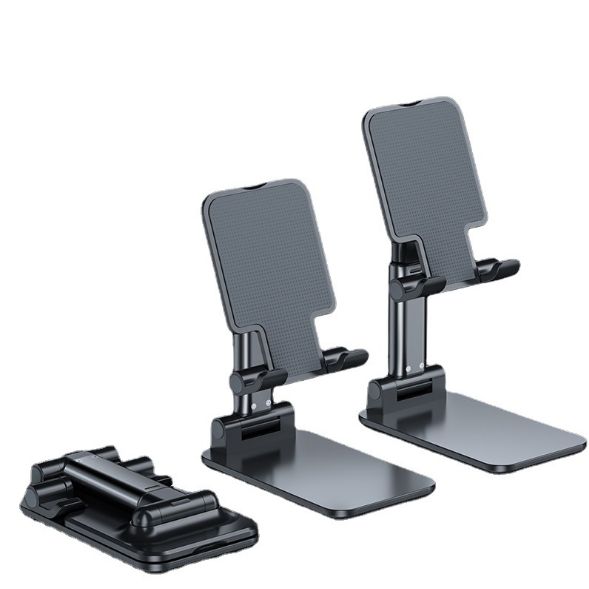 A universal phone stand for a height-adjustable, foldable desktop, telescopic, double-opening and adjustable tablet