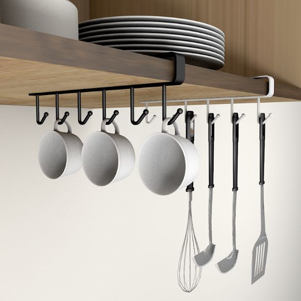 Kitchen six nail-free storage rack
