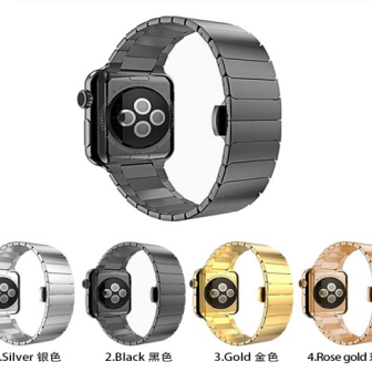Stainless steel strap Nice metal braided double buckle steel strap universal smart watch strap bracelet