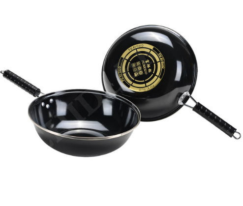 Non-stick wok, uncoated healthy wok detail image 1