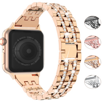 Mesh watch Band Steel Band Metal Fine stainless steel black rose gold ultra-thin watch band chain