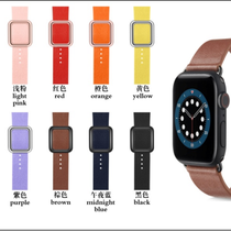 Bright leather strap double press bow strap gift box calfskin watch strap waterproof breathable