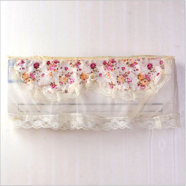 Wall-mounted dust cover for home bedroom, fresh lace dust-proof hanging machine cover