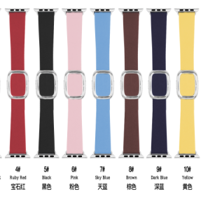 Phone watch strap Silicone leather full cover border drop breathable watch strap