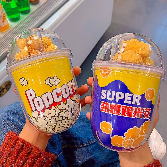 Creative influencer popcorn fries sippy cup