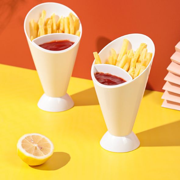Portable creative fries cup