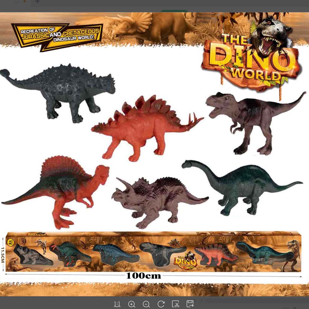 560A window box multi-fun imitation real color dinosaur