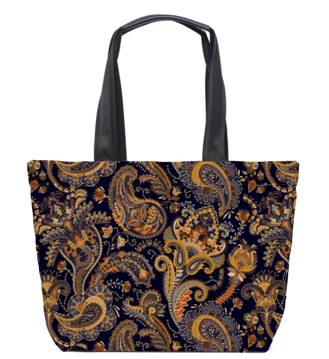 桃皮绒复合布  民族风腰果系列 数码印花 一米起印详情图1