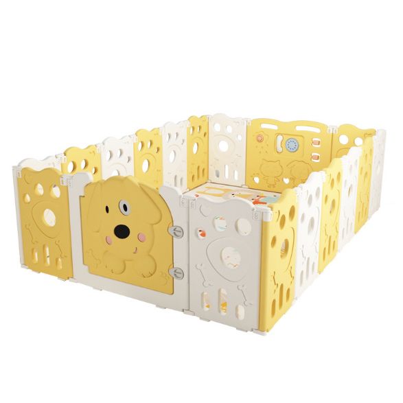 Baby crawl pad folding guard rail