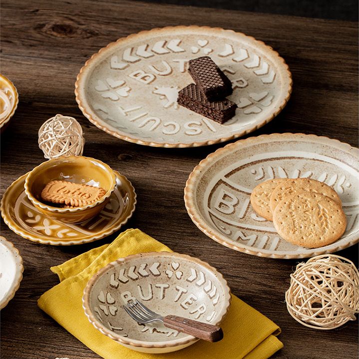 浙里 日本进口曲奇饼干盘子餐具菜盘早餐盘圆盘饭盘釉下彩碟子日式小碟细节图