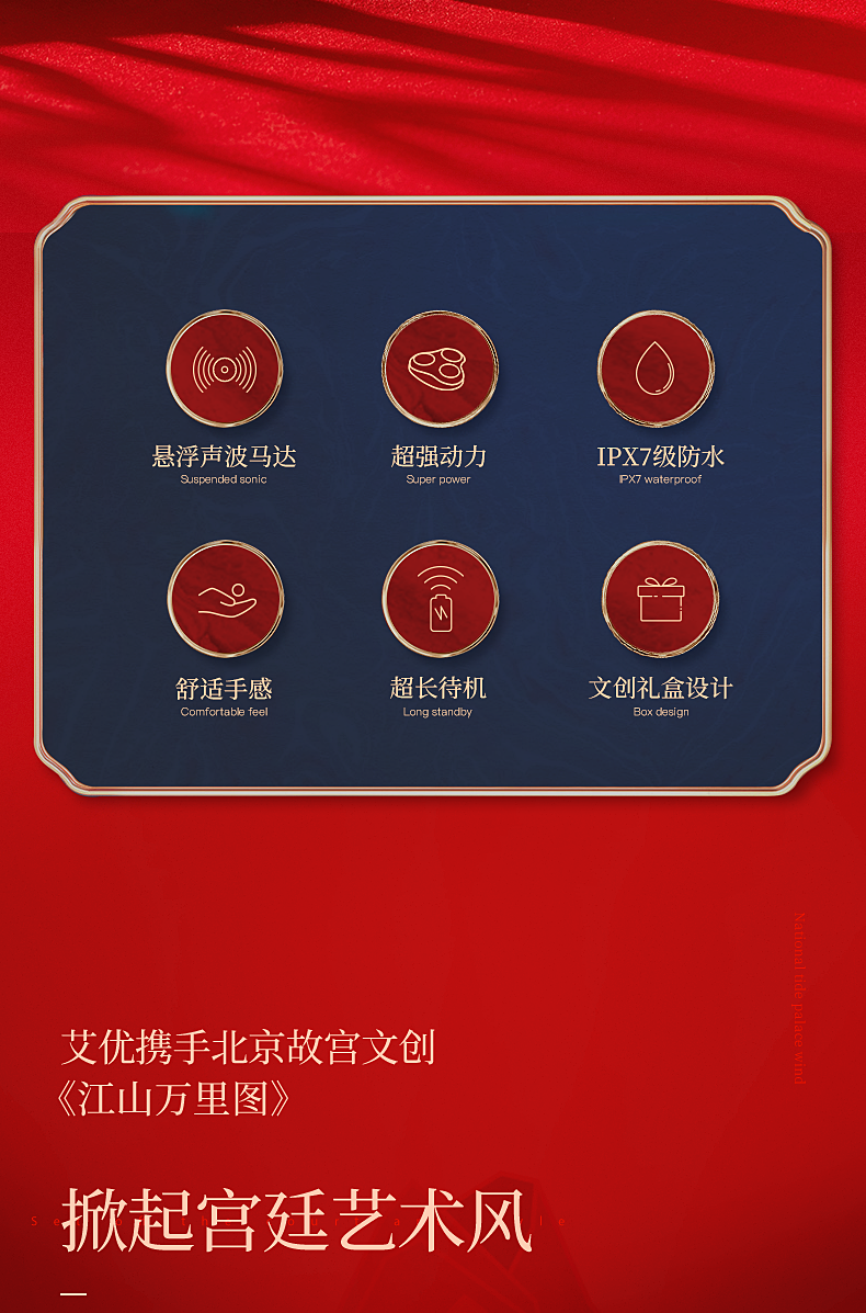 浙里 艾优APIYOO故宫限定款剃须刀电动刮胡刀男士全身水洗多功能胡须刀详情图2