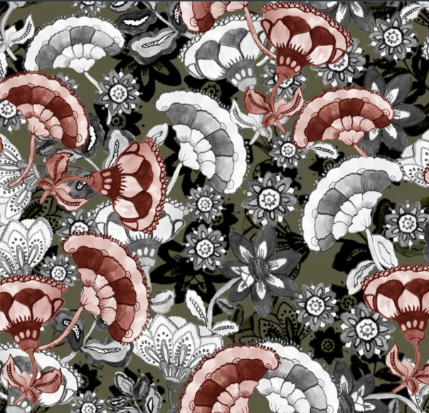 桃皮绒复合布  民族风腰果系列 数码印花 一米起印详情图10