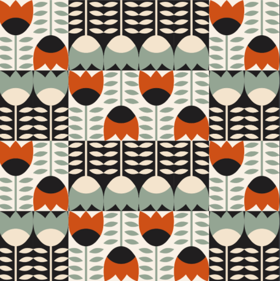 The peach skin fleece composite fabric geometric pattern small flower series digital printing starts from one meter detail image 1