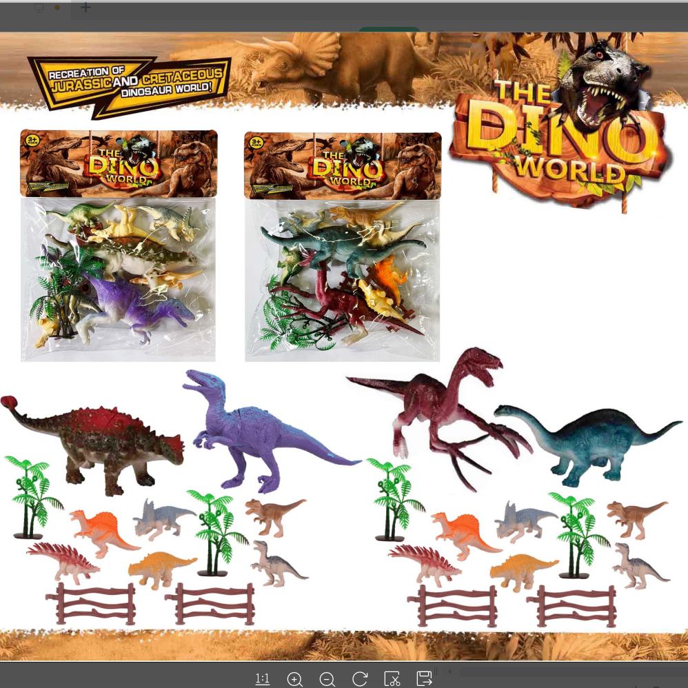 026-23B card head bag with fun imitation real color small dinosaur