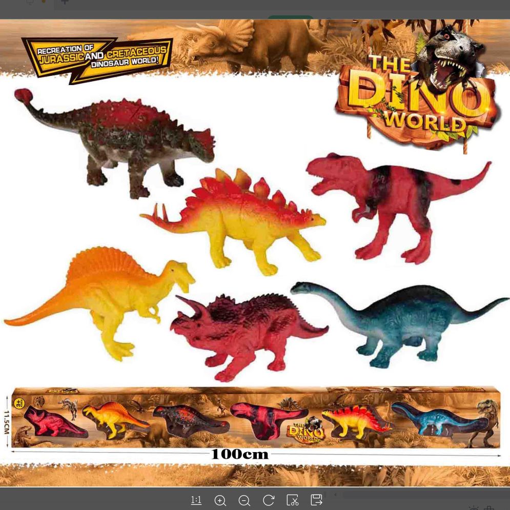 560B window box multi-fun imitation real color dinosaur