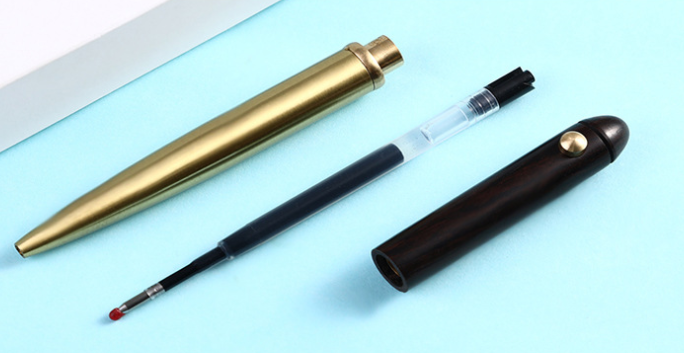 金属黄铜木头笔详情图3