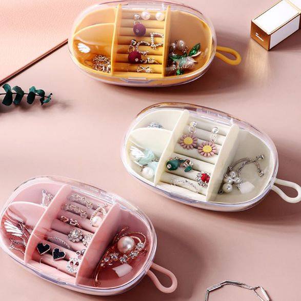 Travel jewelry storage box