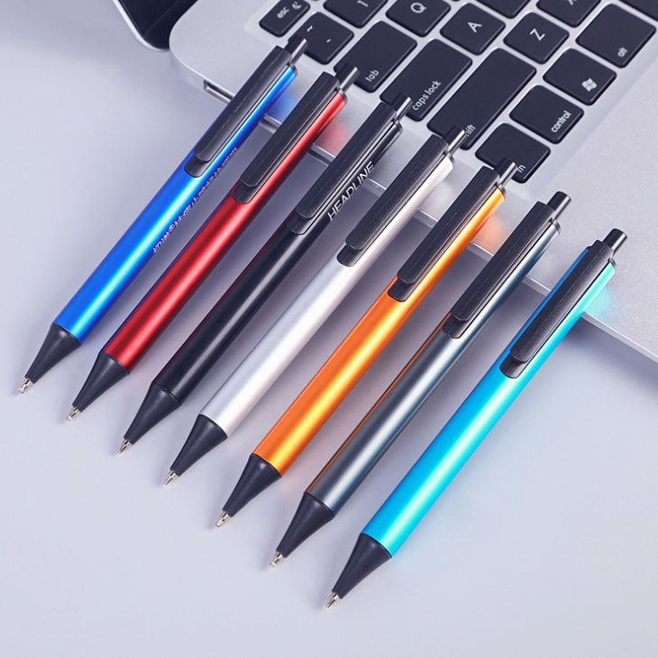 按动半金属中性笔商务促销礼品