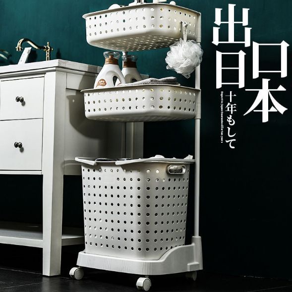 Plastic laundry basket