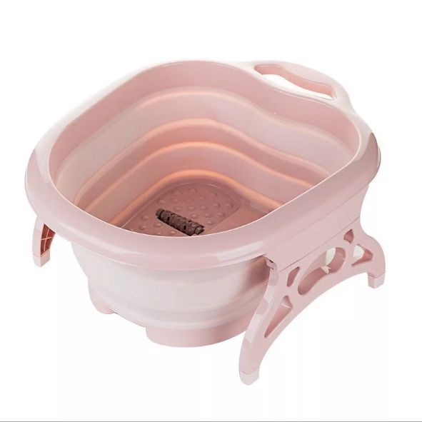 Foldable home roller massage calf non-wooden foot bath tub detail image 2